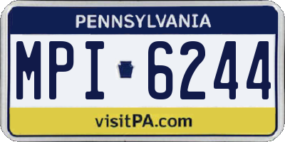 PA license plate MPI6244