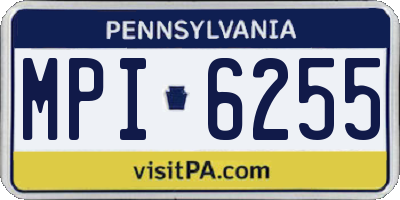 PA license plate MPI6255