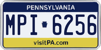 PA license plate MPI6256