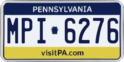 PA license plate MPI6276