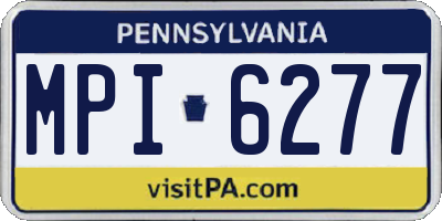PA license plate MPI6277