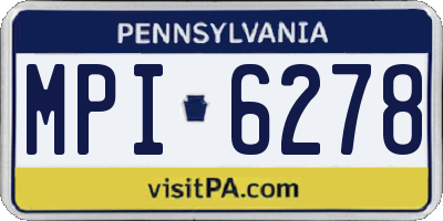 PA license plate MPI6278