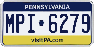 PA license plate MPI6279