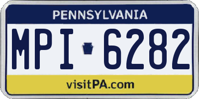 PA license plate MPI6282