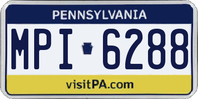 PA license plate MPI6288