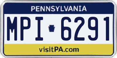 PA license plate MPI6291