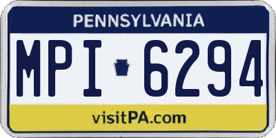 PA license plate MPI6294