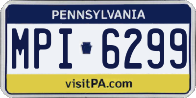 PA license plate MPI6299