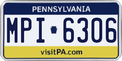 PA license plate MPI6306