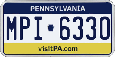 PA license plate MPI6330