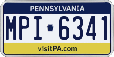 PA license plate MPI6341