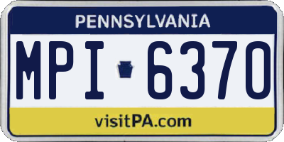 PA license plate MPI6370