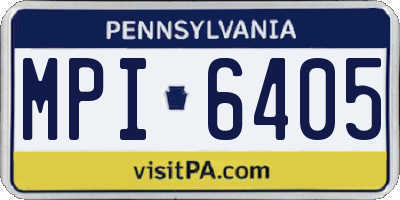 PA license plate MPI6405