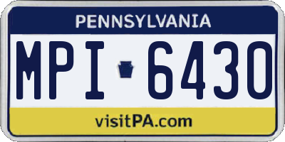PA license plate MPI6430