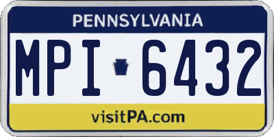 PA license plate MPI6432
