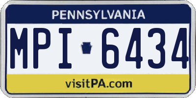 PA license plate MPI6434