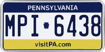 PA license plate MPI6438