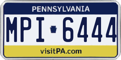PA license plate MPI6444