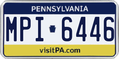 PA license plate MPI6446