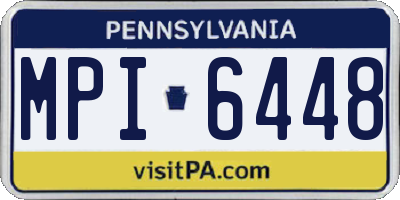 PA license plate MPI6448
