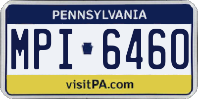 PA license plate MPI6460
