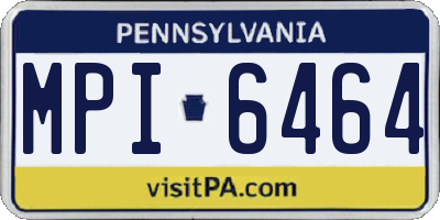 PA license plate MPI6464