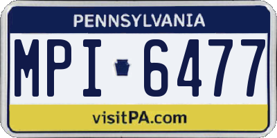 PA license plate MPI6477