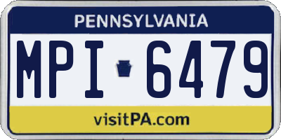 PA license plate MPI6479