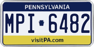 PA license plate MPI6482