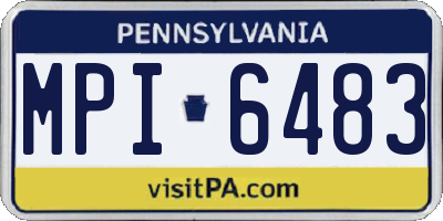 PA license plate MPI6483