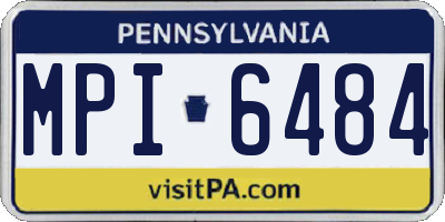 PA license plate MPI6484