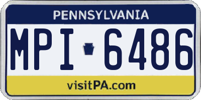 PA license plate MPI6486