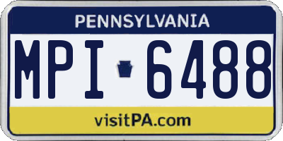 PA license plate MPI6488