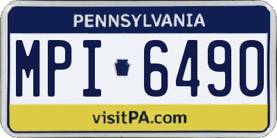 PA license plate MPI6490