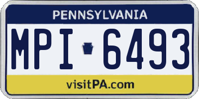 PA license plate MPI6493