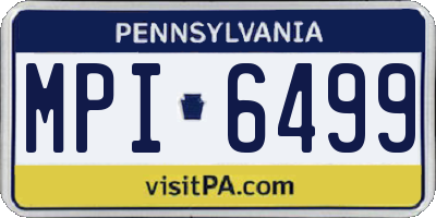PA license plate MPI6499