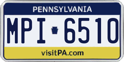 PA license plate MPI6510