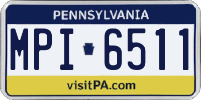 PA license plate MPI6511