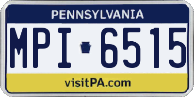 PA license plate MPI6515