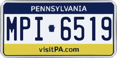 PA license plate MPI6519
