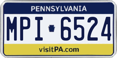 PA license plate MPI6524