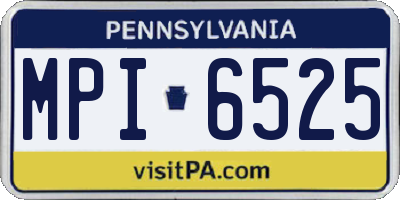 PA license plate MPI6525
