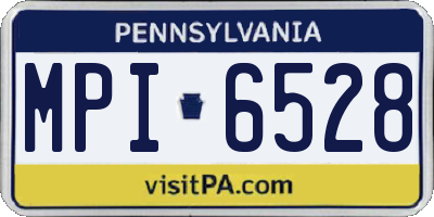 PA license plate MPI6528