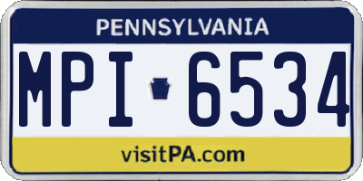 PA license plate MPI6534
