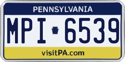 PA license plate MPI6539