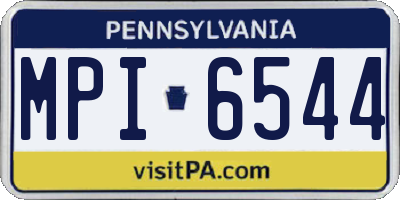 PA license plate MPI6544