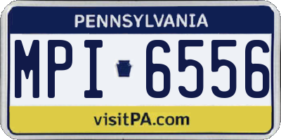 PA license plate MPI6556