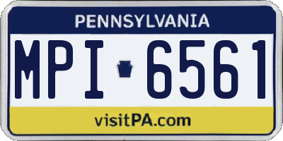 PA license plate MPI6561