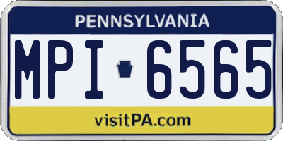 PA license plate MPI6565