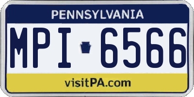 PA license plate MPI6566